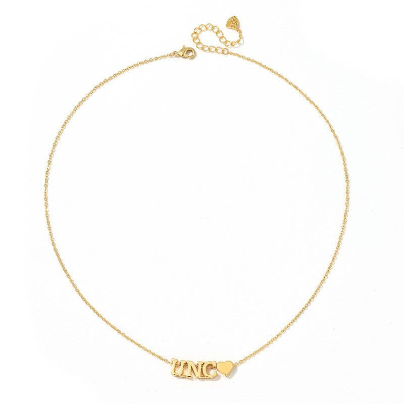 University of North Carolina UNC Heart Necklace