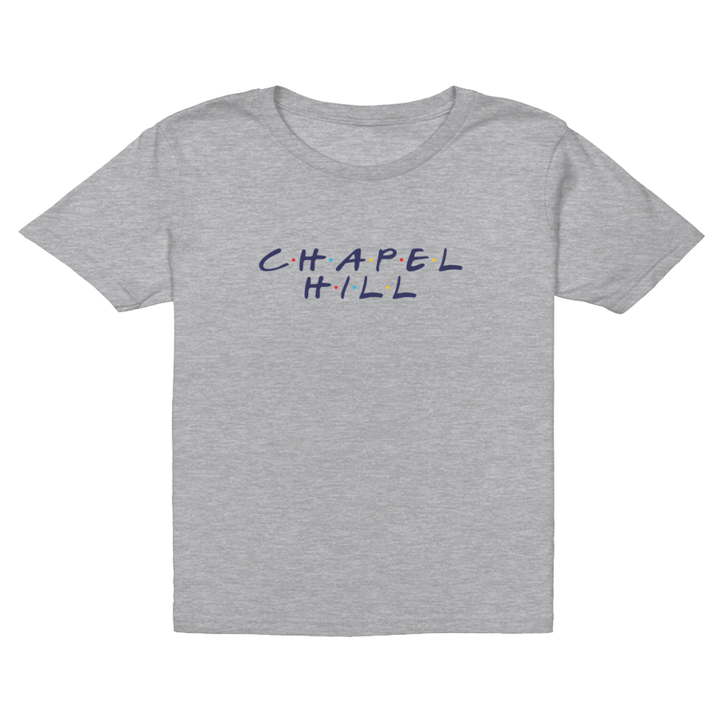 Chapel Hill Dot TV Font Grey Kid's T-Shirt