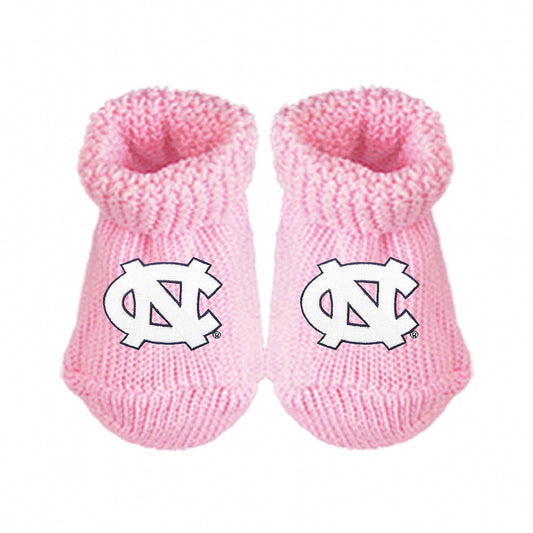 UNC Newborn Booties in Light Pink