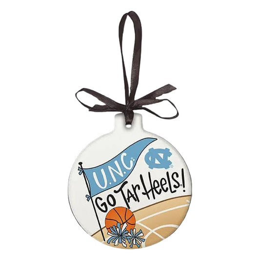 UNC Basketball Ceramic Stone Christmas Ornament - Main View - Magnolia Lane