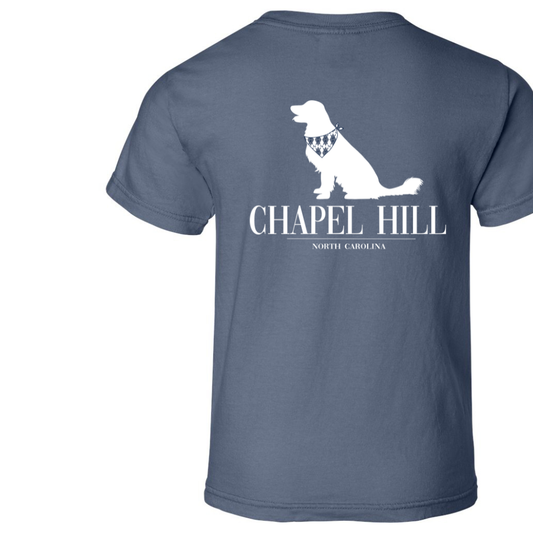 Kid's Chapel Hill Dog in Argyle Bandana Comfort Colors T-Shirt