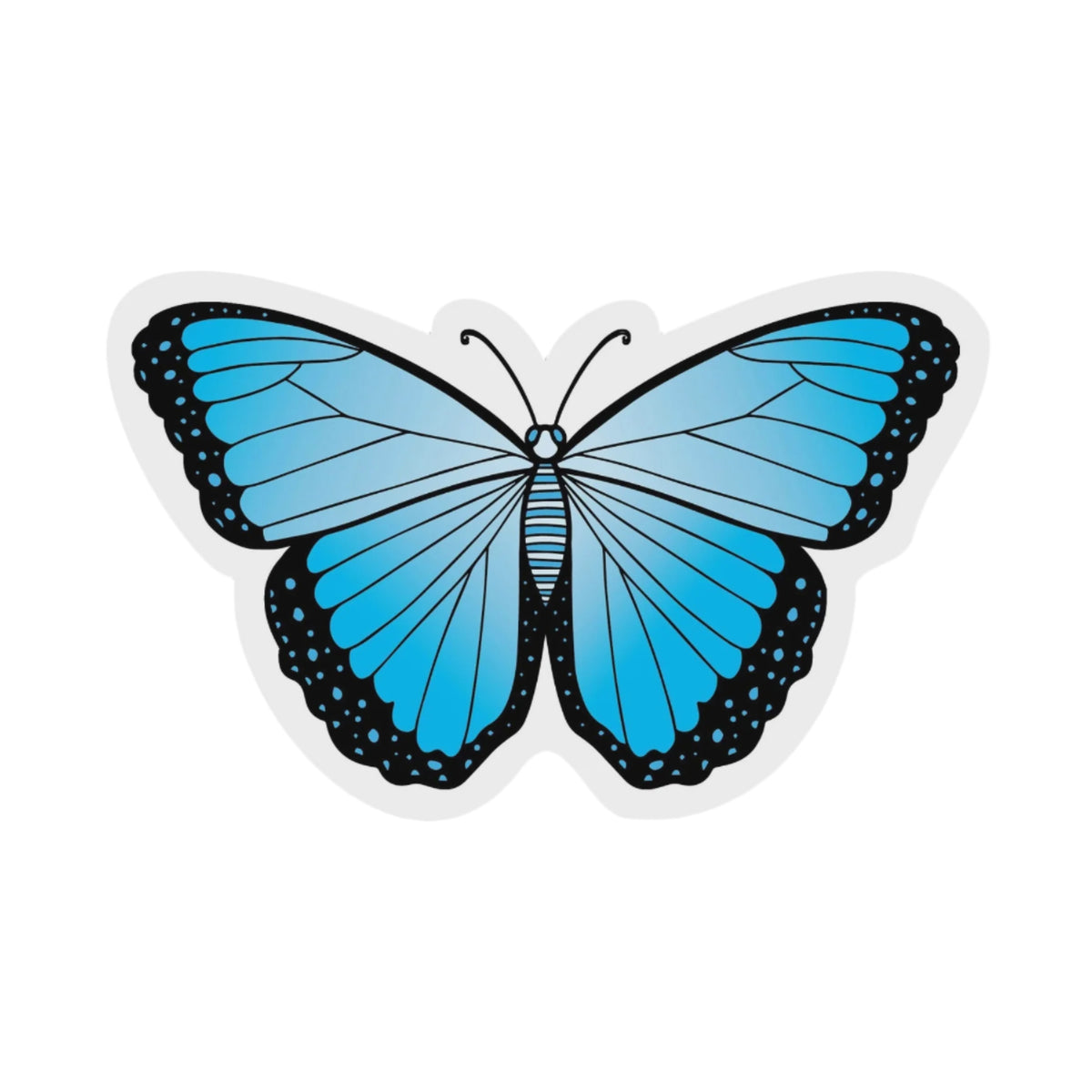 Blue Butterfly Aesthetic Sticker – Shrunken Head