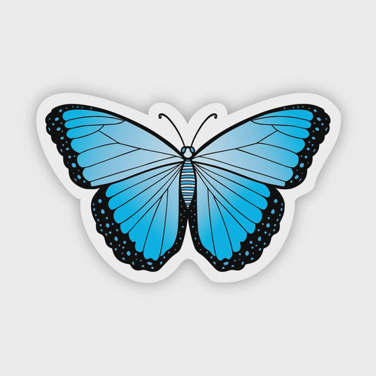 Blue Butterfly Aesthetic Sticker