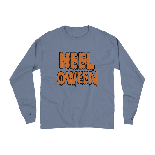 Heel-oween Comfort Colors Adult Long Sleeve T-Shirt in Jean Blue