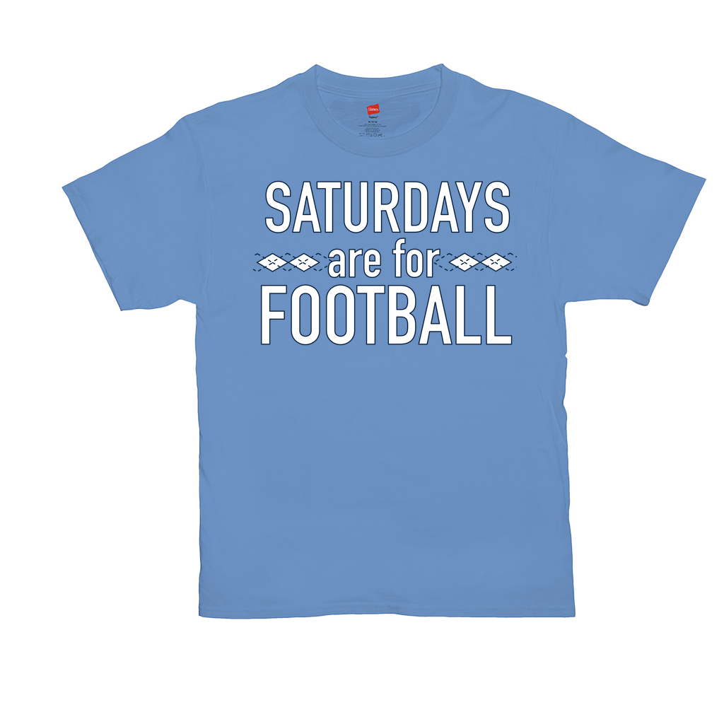 Carolina Blue Saturdays are for Football Adult T-Shirt