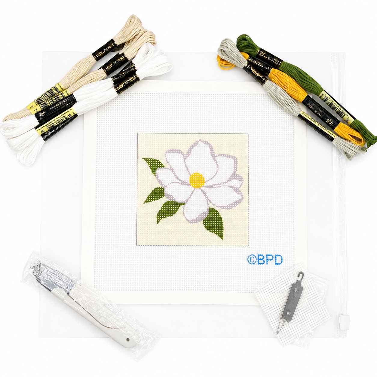 Magnolia Needlepoint Design
