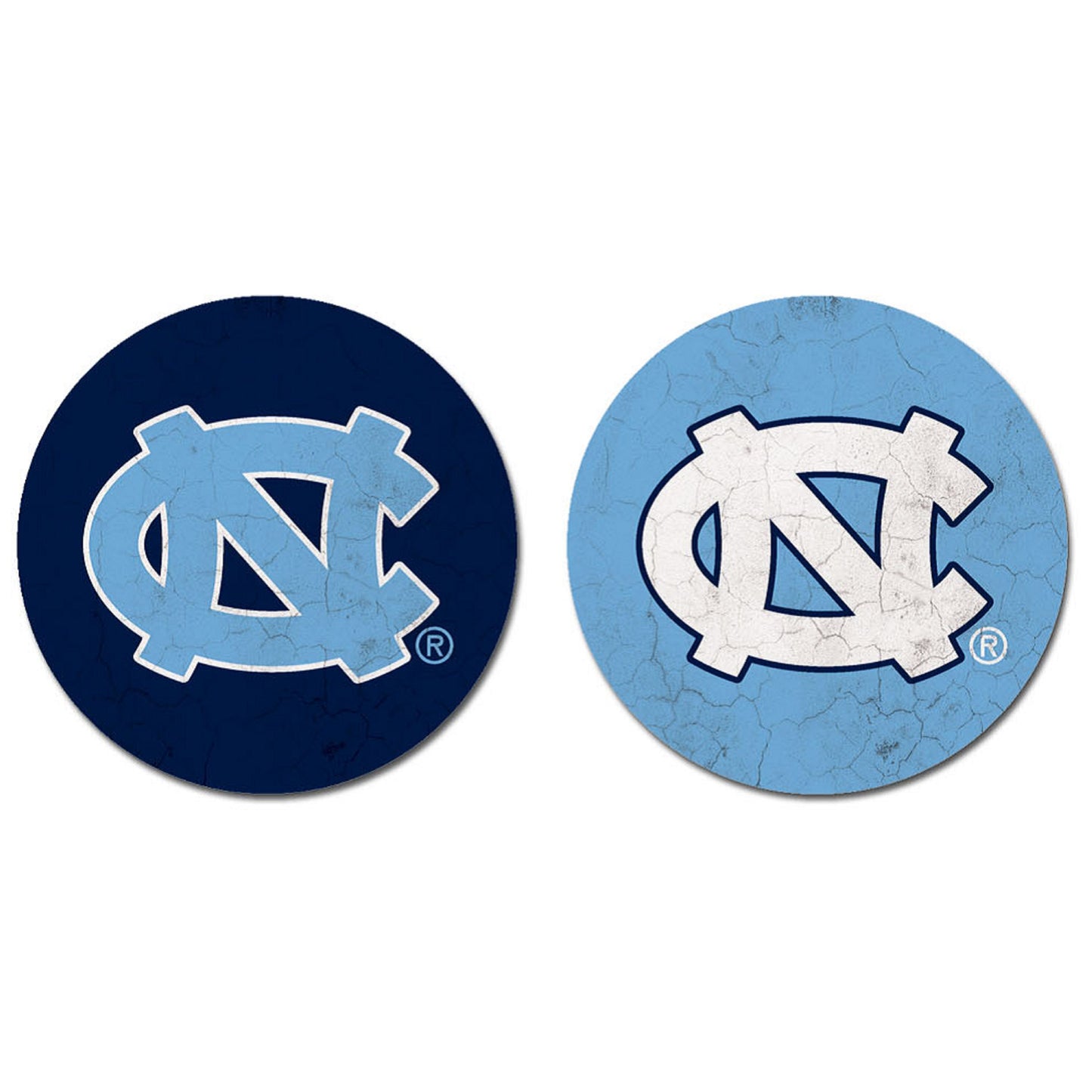 UNC Interlocking NC Car Coasters Set of 2