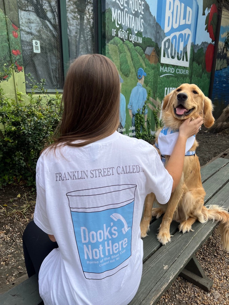 DOOK'S NOT HERE Blue Cup Tee by Chloe Jensen