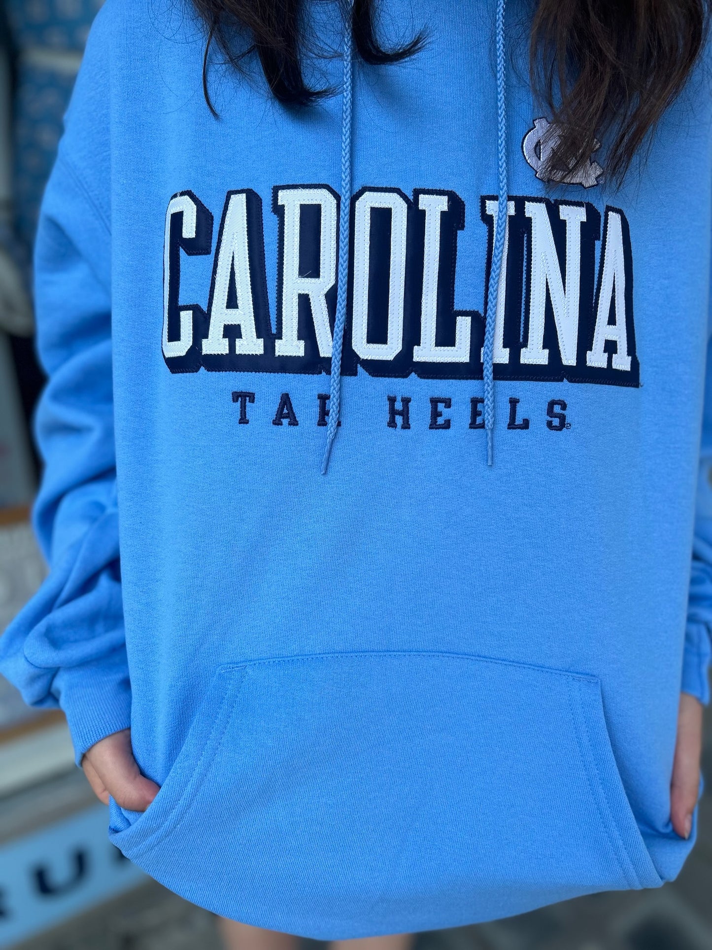 Carolina Tar Heels Embroidered Hoodie in Carolina Blue