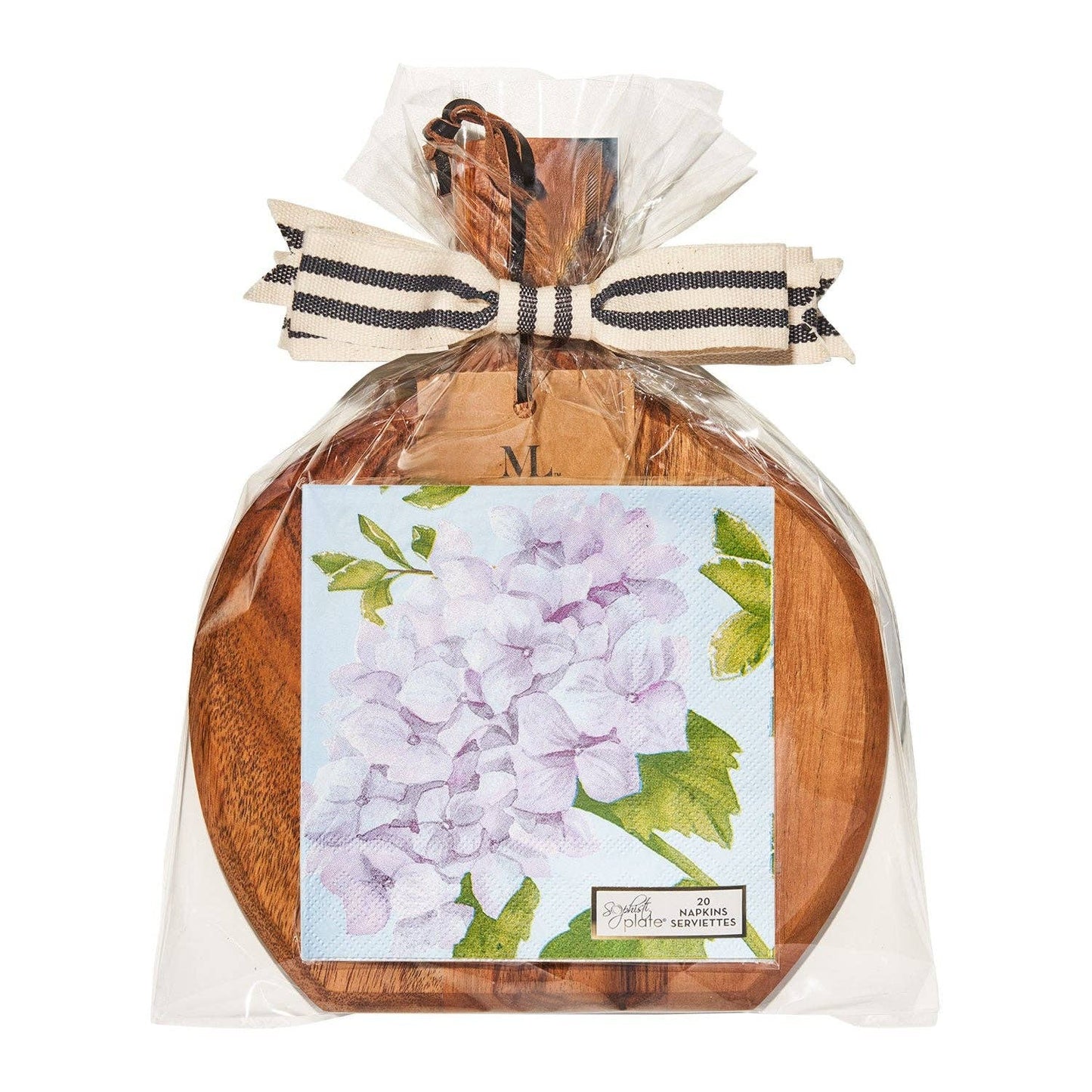 Cheese Board with Hydrangea Napkins