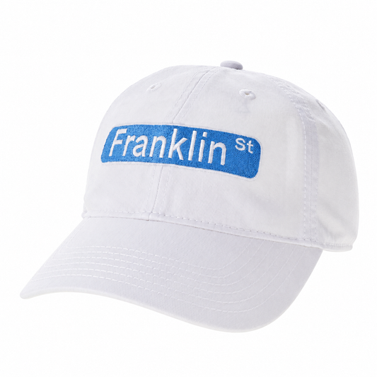 Franklin Street Hat in Carolina Blue and White