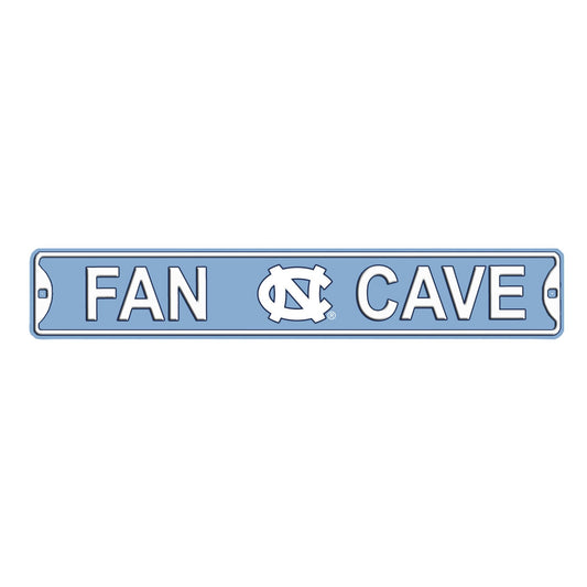 Carolina Tar heels Fan Cave Logo Steel Street Sign 6" x 36"