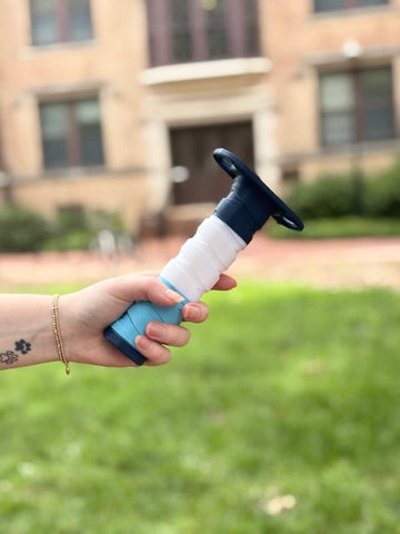 Carolina Blue, Navy, and White Collapsible 3D Printed Sword