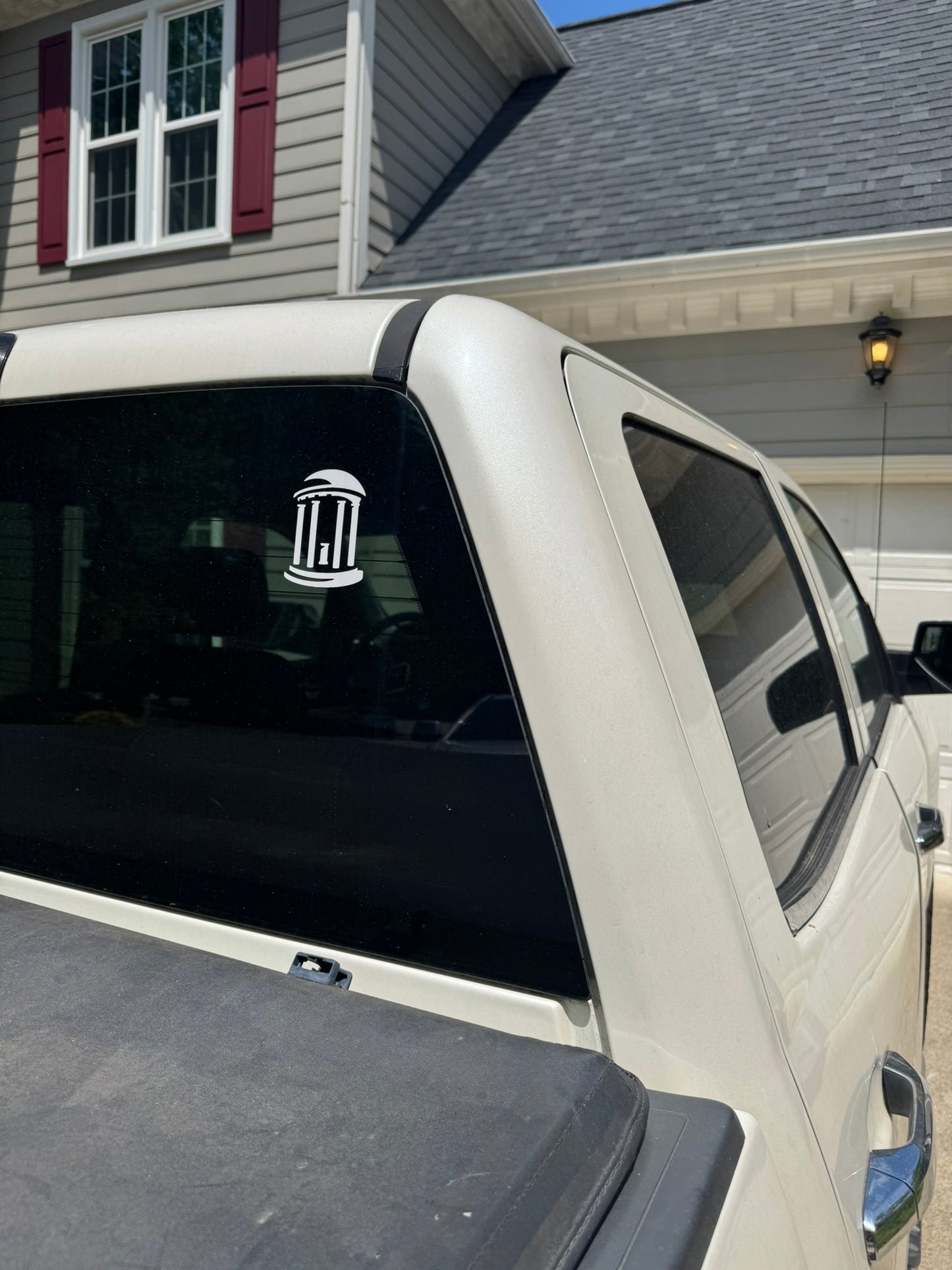 UNC White Old Well Decal Sticker 3"