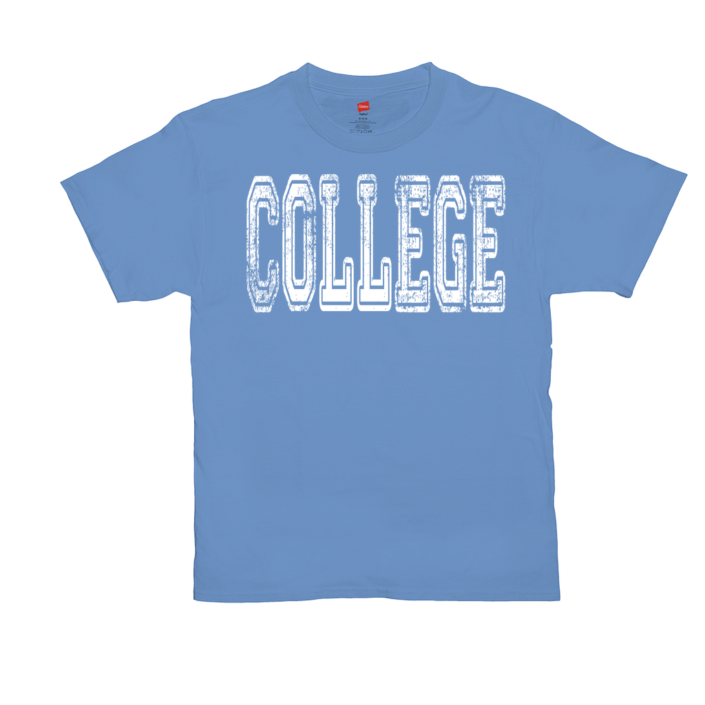 Carolina Blue Vintage COLLEGE T-Shirt by Shrunken Head