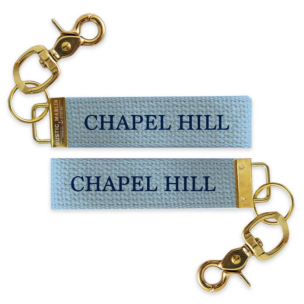 Carolina Blue Chapel Hill Block Keychain