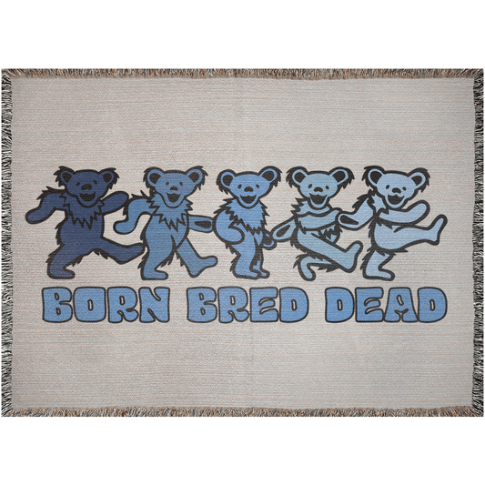 Born Bred Dead Bears Woven Blanket