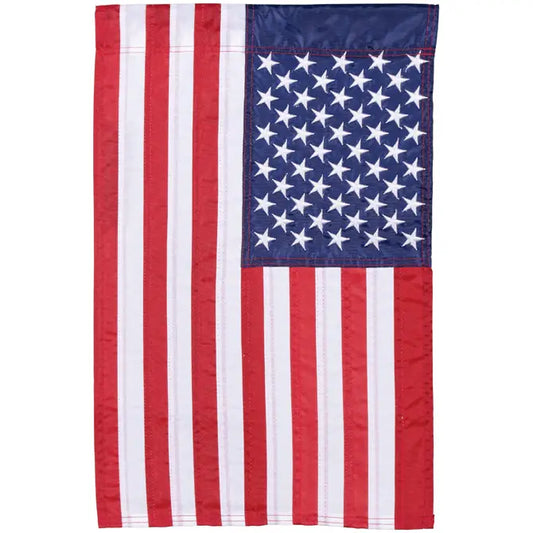 American Flag Embroidered Applique Garden Flag