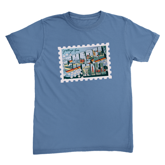 Chapel Hill North Carolina Stamp Comfort Colors Adult T-Shirt