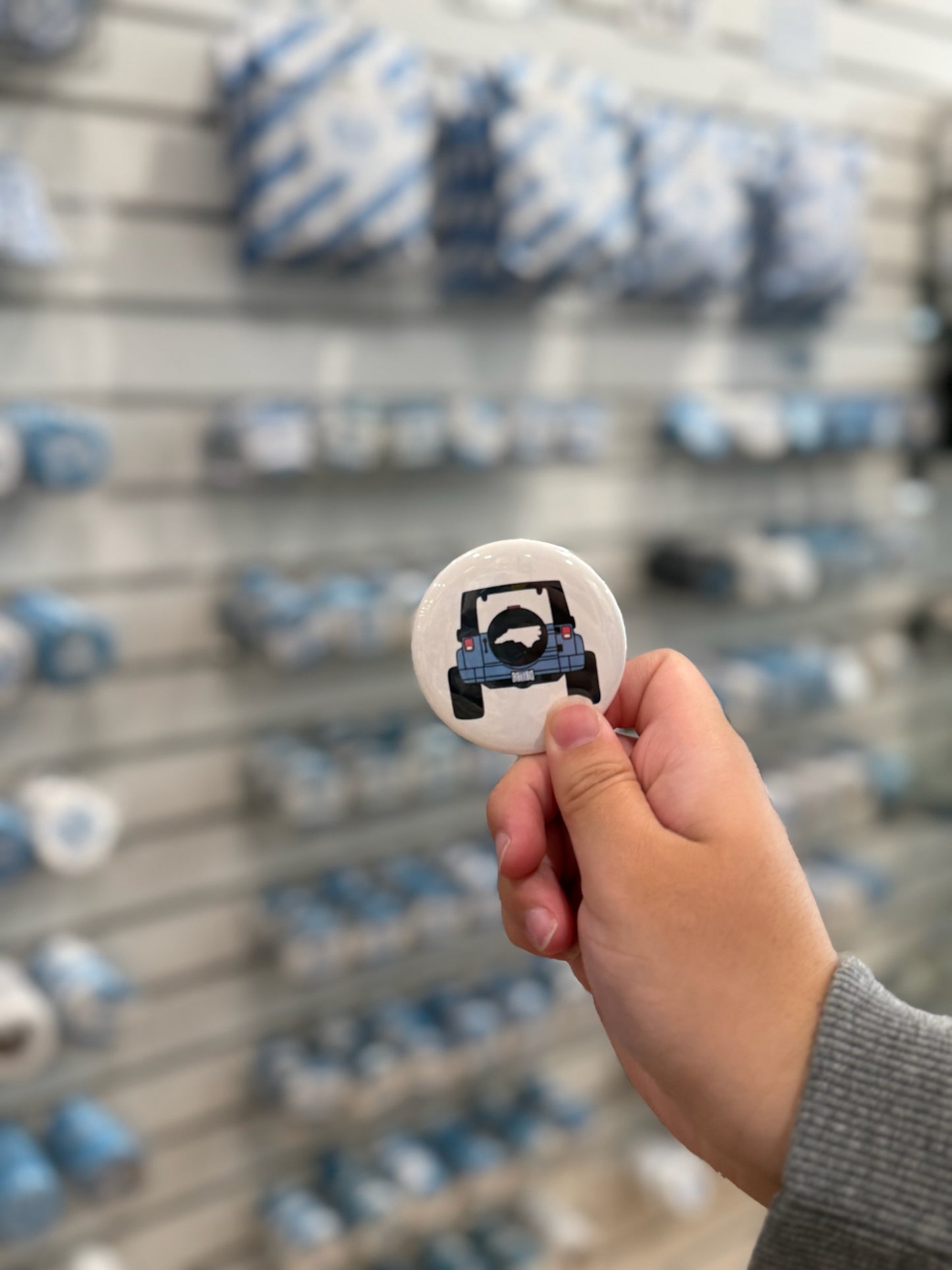 NC Jeep Button Magnet 2.25"