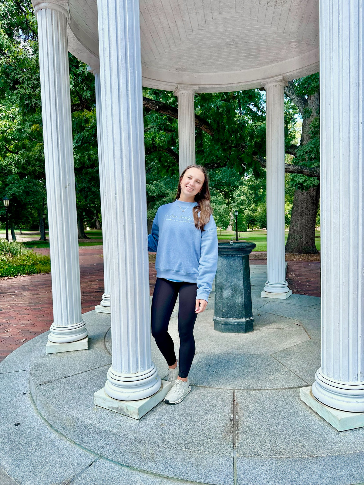UNC Women's Triumph Embroidered Sweatshirt in Wildflower Mock Neck
