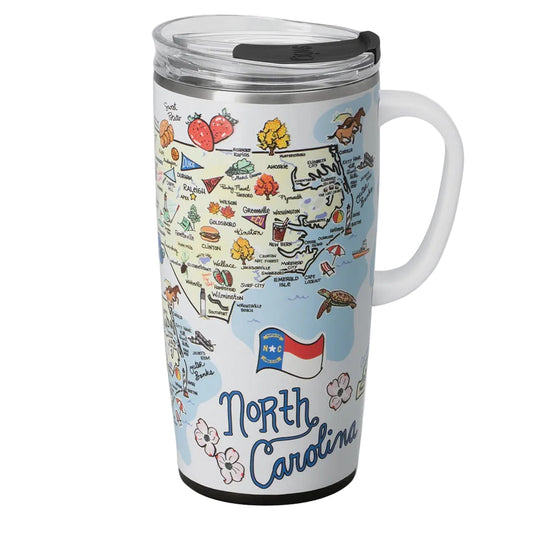 North Carolina 22 oz Travel Mug with Handle
