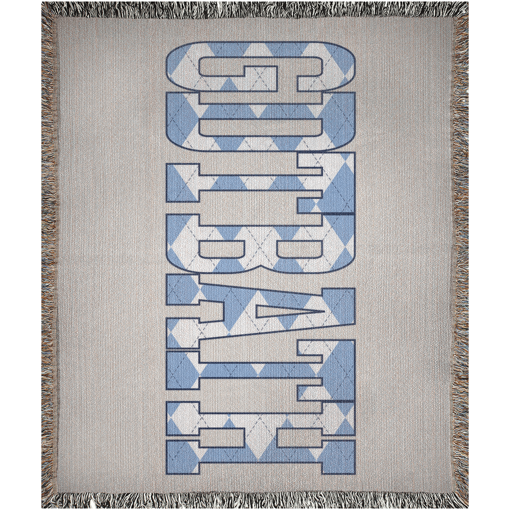 Good Day To Be A Tar Heel Argyle Woven Blanket