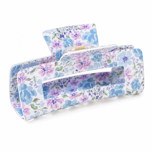 Secret Garden Blue Claw Clip - Main View - the Darling Effect