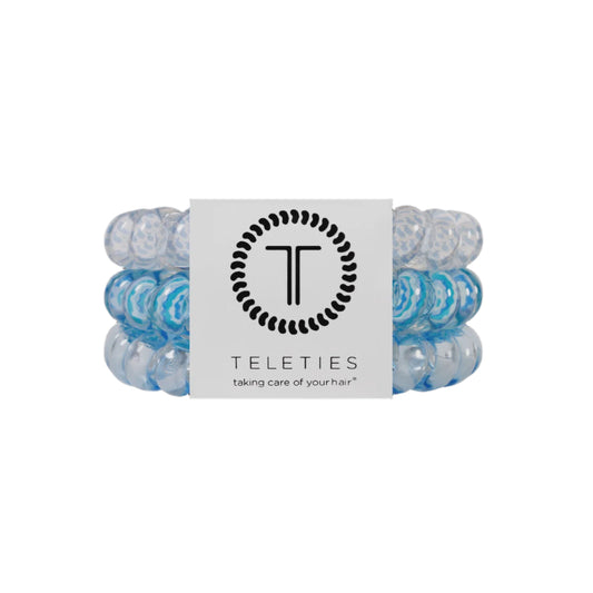 TELETIES Summer Sky Large Corded Hair Ties - 3