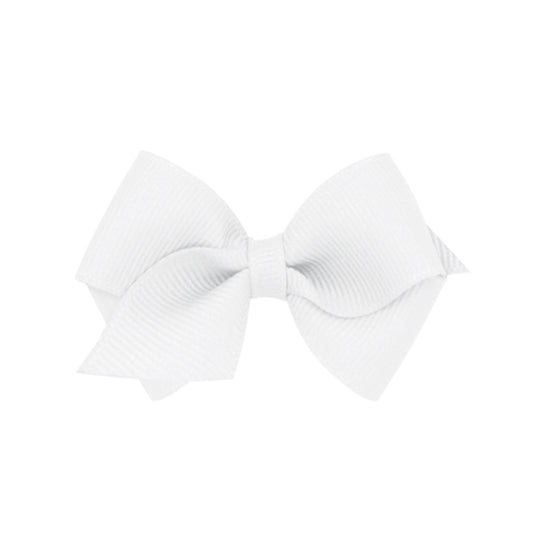 White Grosgrain Girls Hair Bow