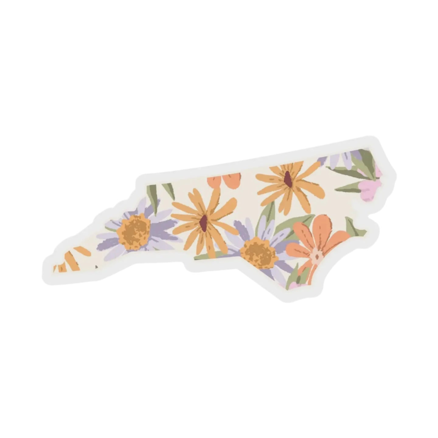 North Carolina Floral Pattern Sticker