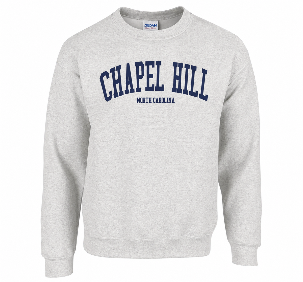 SHB Ash Grey Chapel Hill NC Crewneck Sweatshirt