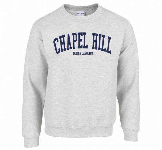 SHB Ash Grey Chapel Hill NC Crewneck Sweatshirt
