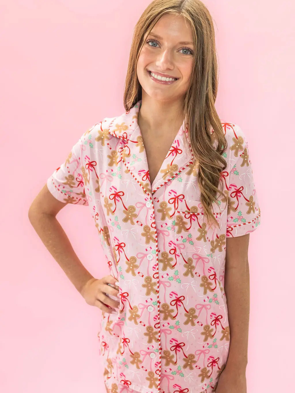 Gingerbread Bows - Christmas Sweets Pajama Set
