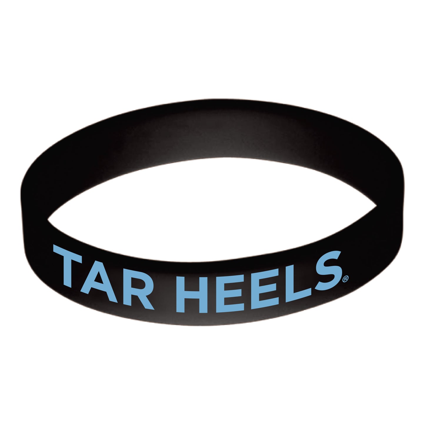 TAR HEELS Black Rubber Wristband for UNC Fans