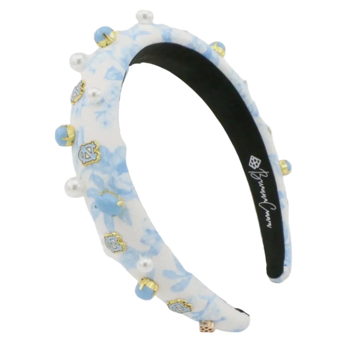 North Carolina Floral Toile Logo Headband - Main View - Brianna Cannon