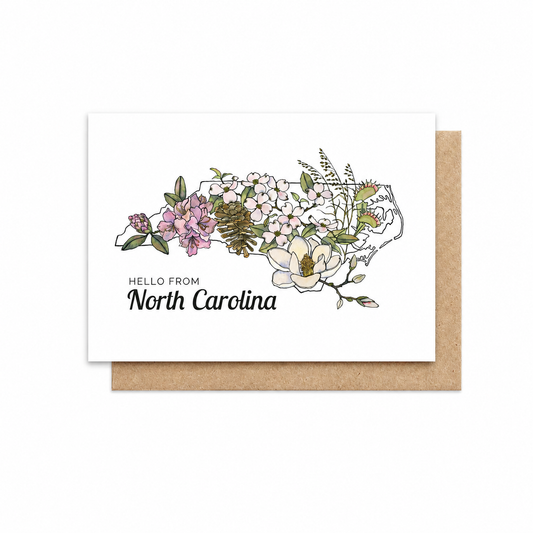 North Carolina Native Plants Notecard - Main View - Papermill Creative