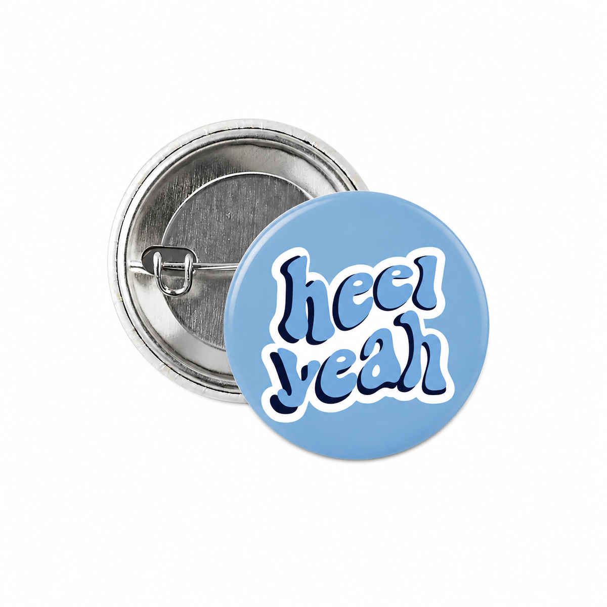 Heel Yeah Button Pin 1.25" - Main View - Shrunken Head