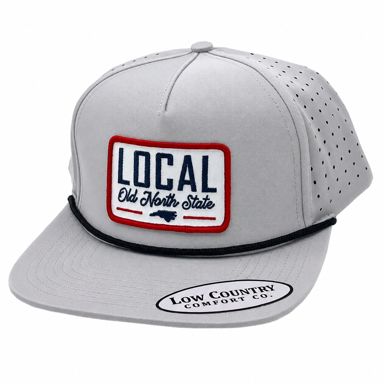North Carolina Local Woven Patch Hat in Grey
