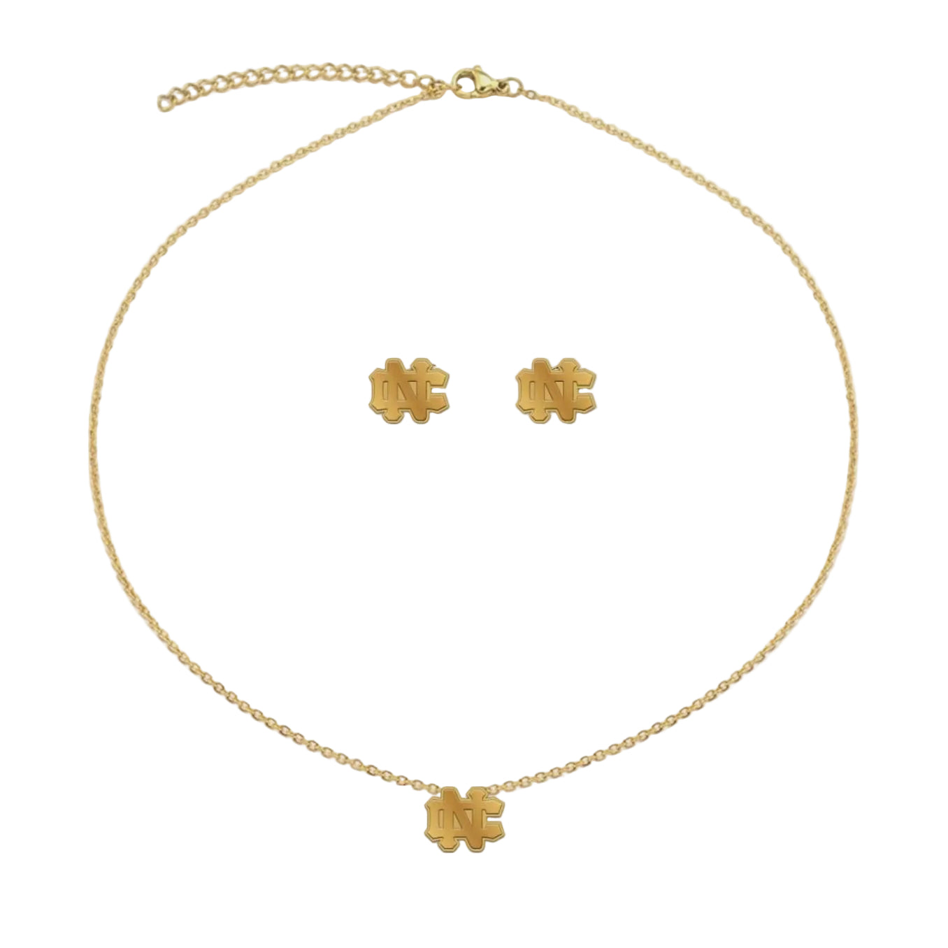 College Vault North Carolina Stud & Necklace Set