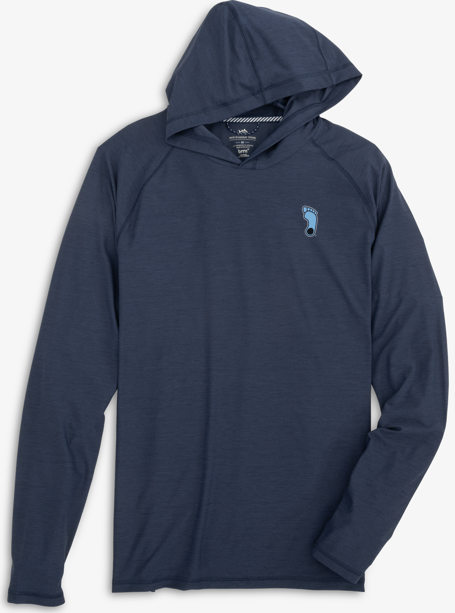 Tar Heels Men's Hooded Long Sleeve Shirt by Southern Tide in Navy