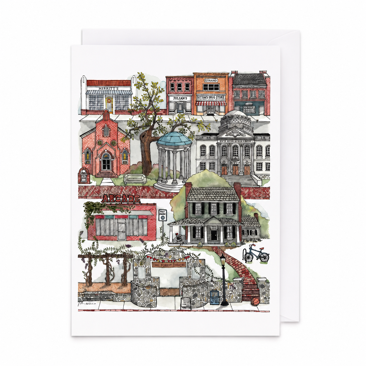 Chapel Hill, North Carolina Notecard
