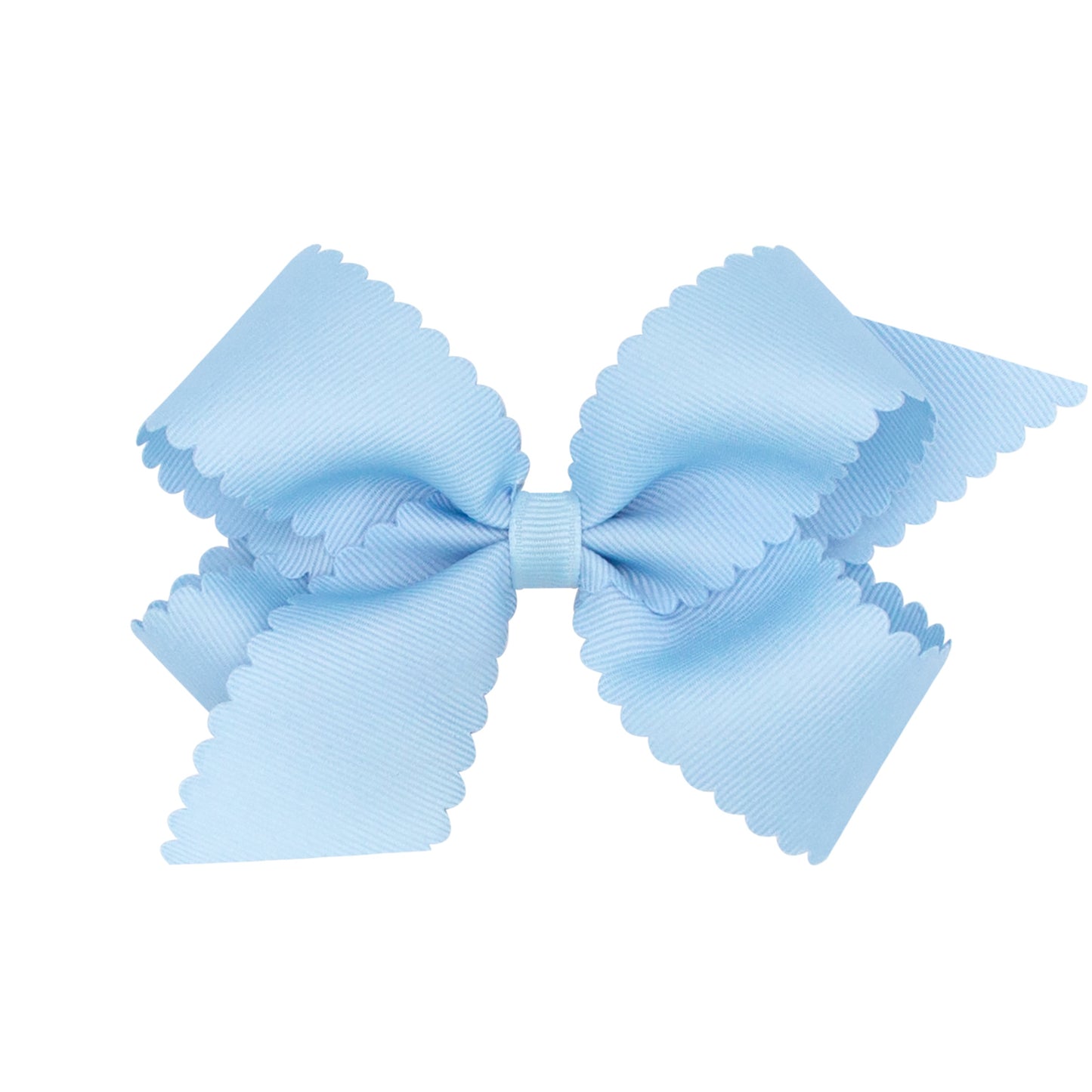 Grosgrain Hair Bow with Scalloped Edge