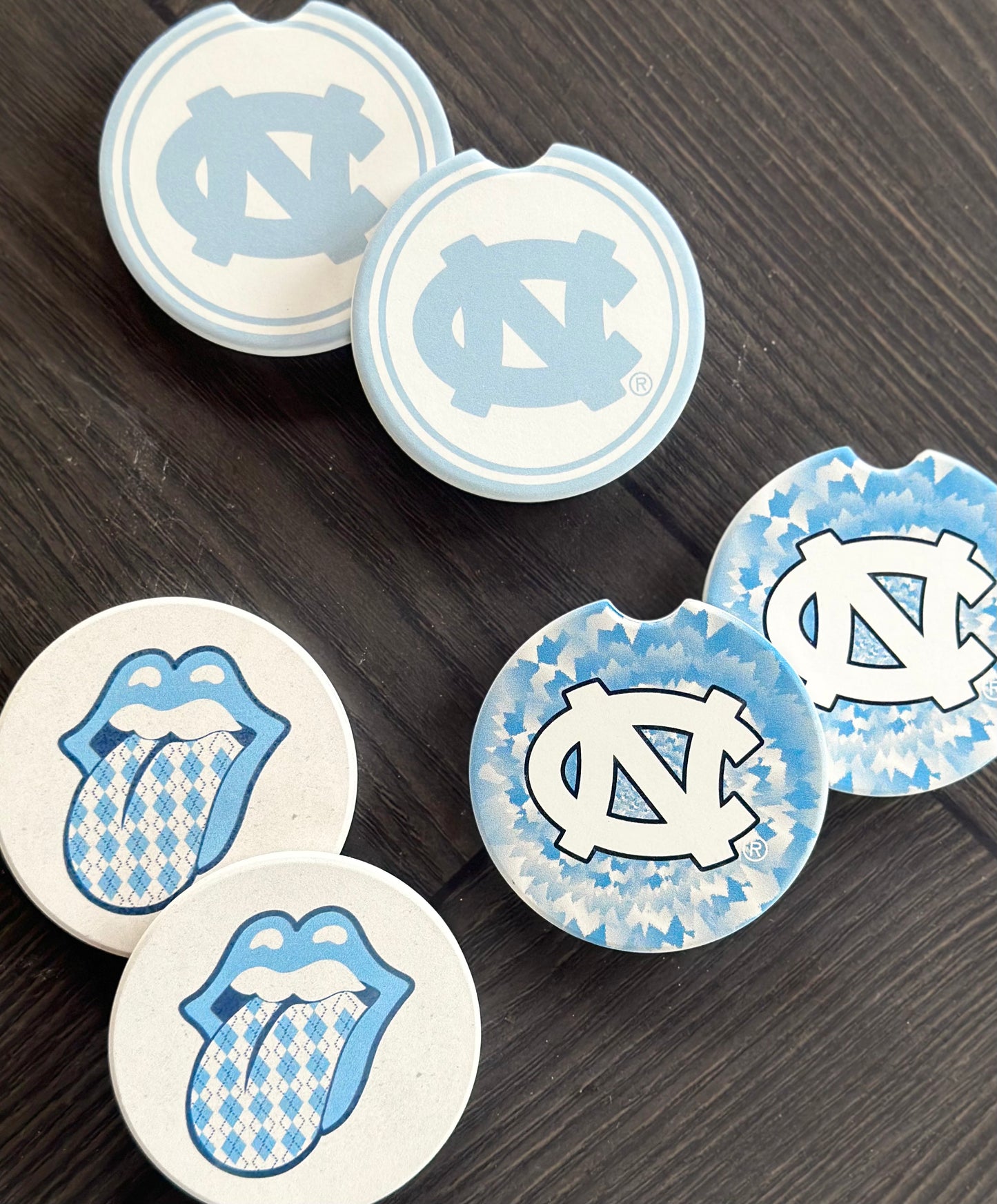 UNC Interlock Car Coaster Set of 2 by Magnolia Lane