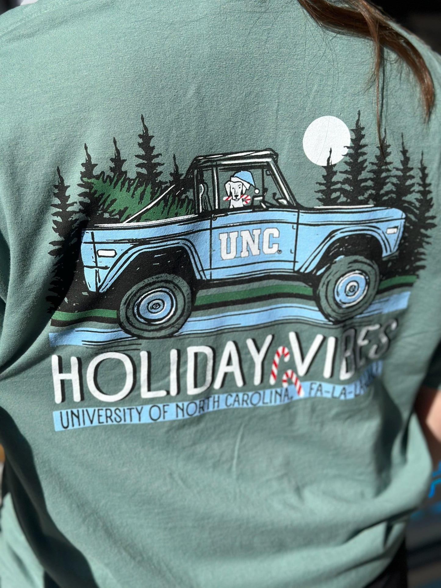 UNC Tar Heels FALALA Holiday Dog T-Shirt LIMITED EDITION