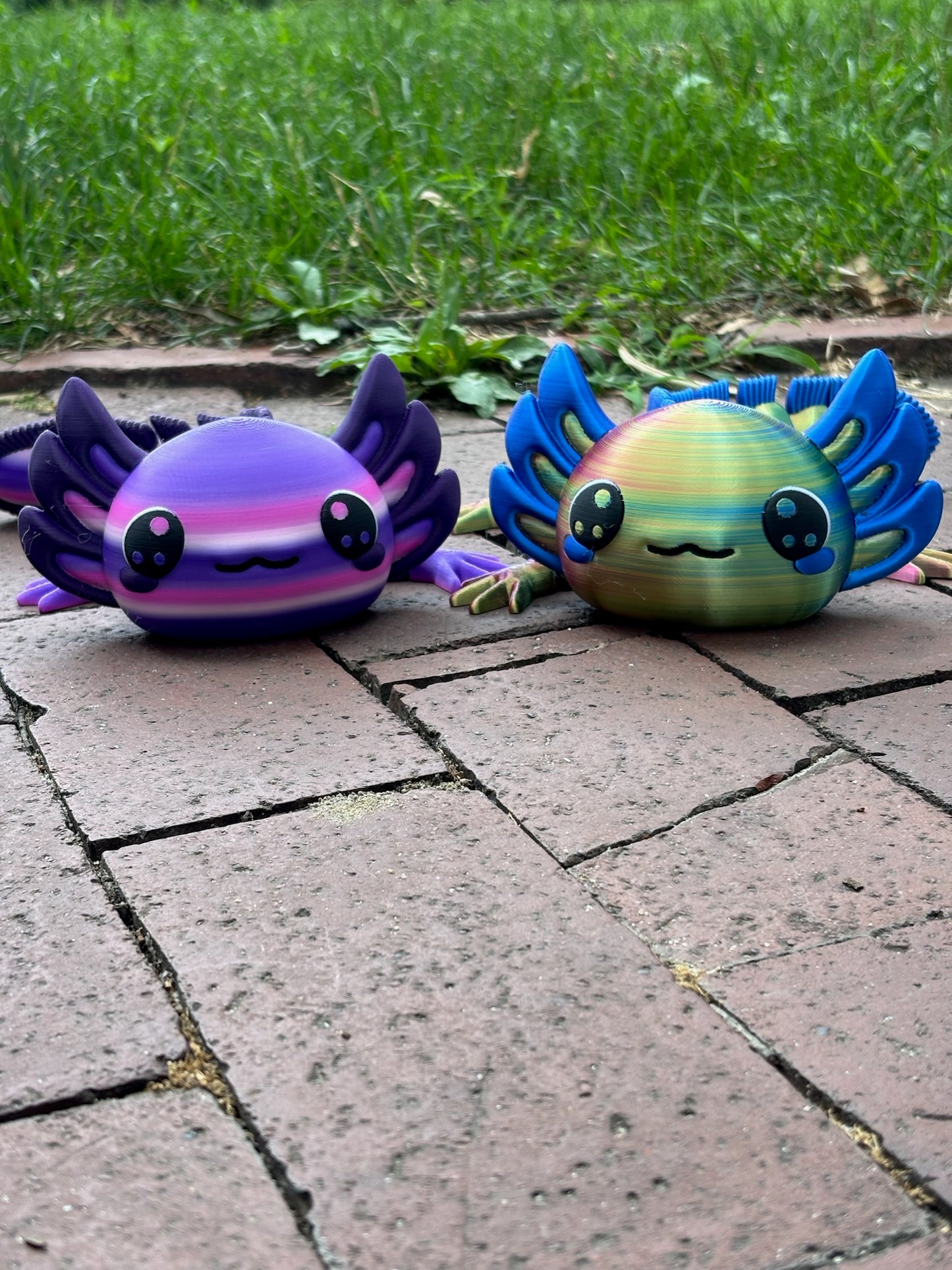 Large 3D Printed Axolotl - Detail View - Karma Train 3D Printing