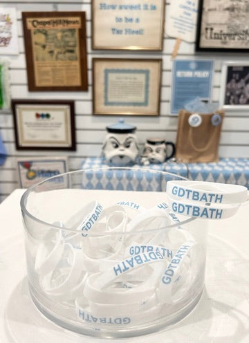 GDTBATH White Rubber Wristband for Carolina Fans - Main View - Neil Enterprises