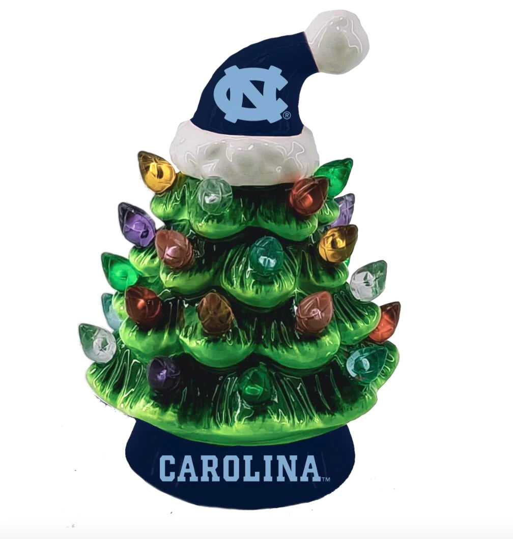 North Carolina Tar Heels Light Up Christmas Tree 8"