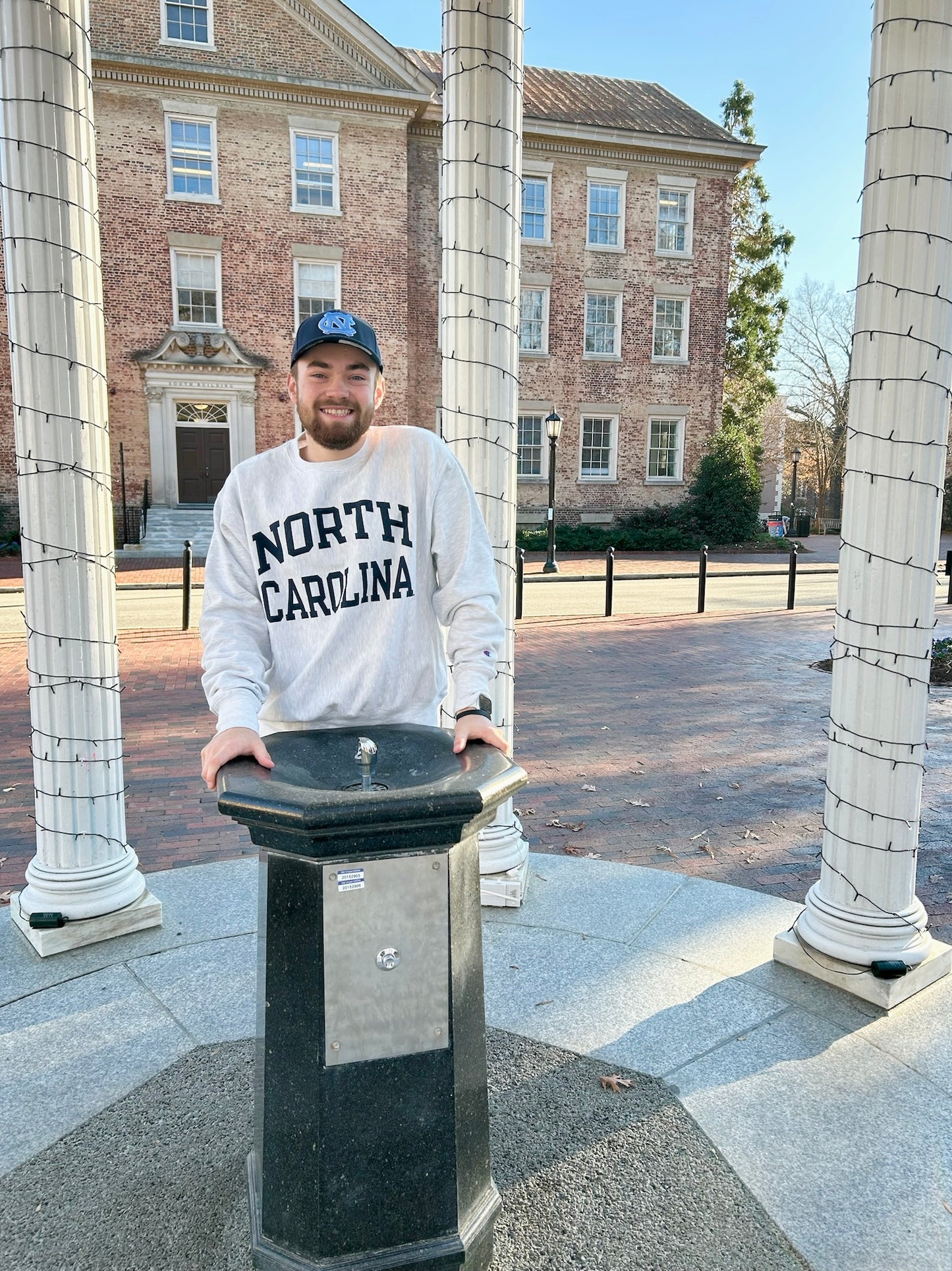 North Carolina Sweatshirt - Ash Grey Champion Reverse Weave