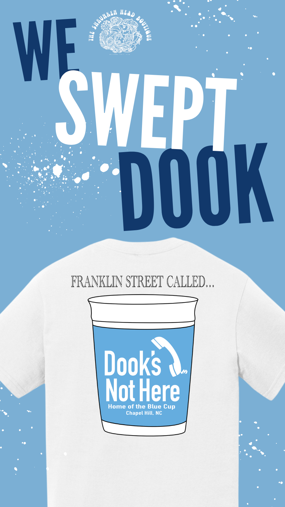 DOOK'S NOT HERE Blue Cup Tee by Chloe Jensen